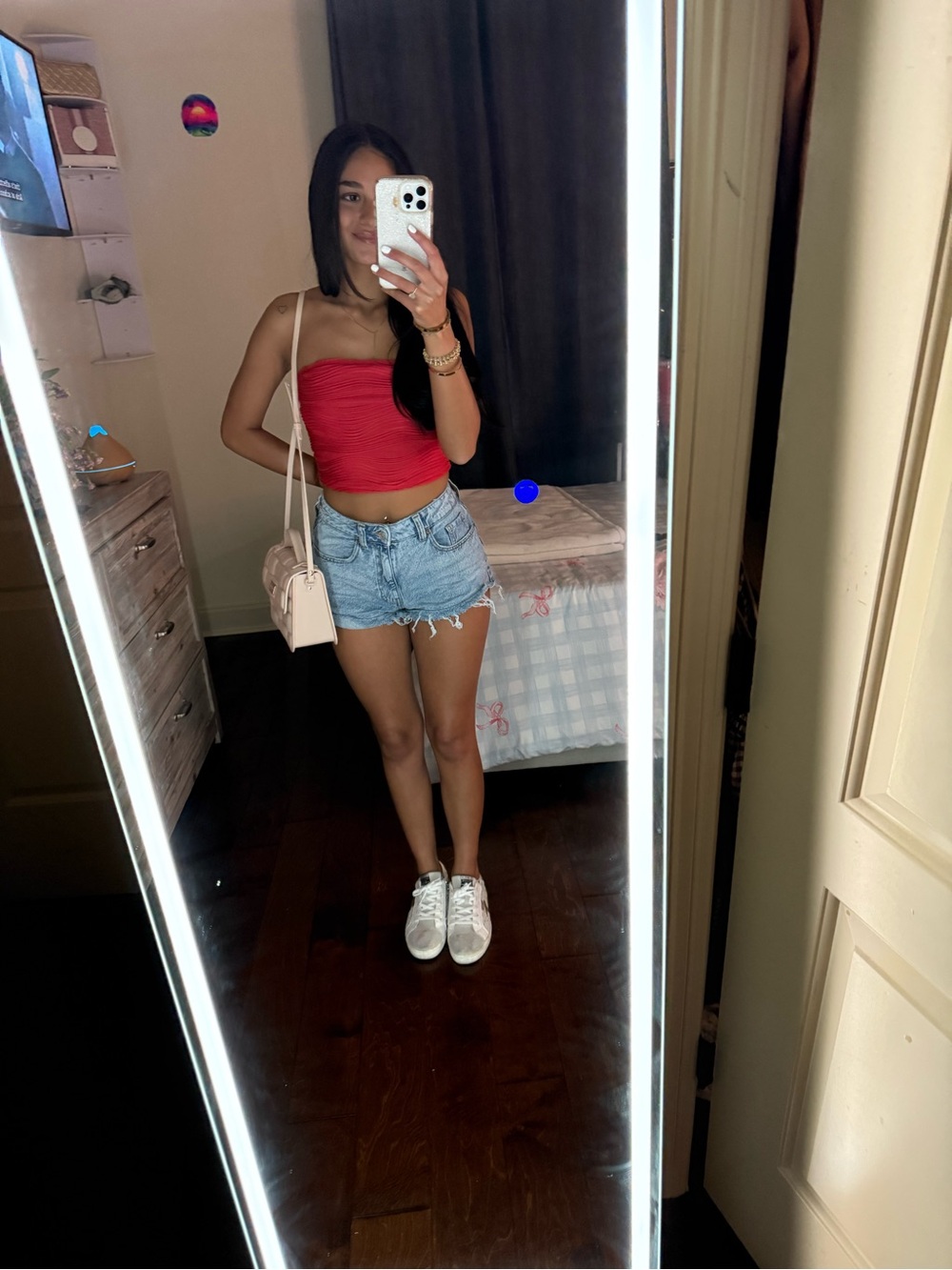 Red Strapless Crop - Picture 3 of 3